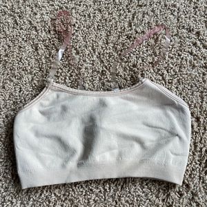 tan seamless sports bra from gk elite